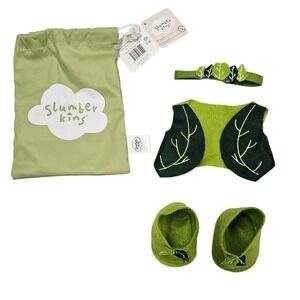 Slumberkins Accessories Leaf Costume Fairy Vest Headband Shoes Bag Collectible